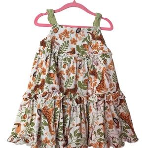 Rachel Zoe Kids Dress with Green and Orange Floral Print